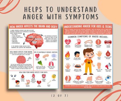 Anger Management Coping Skills for Kids Teens 7 Pages
