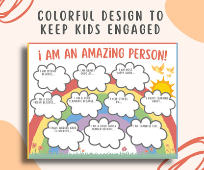 Self-Esteem Worksheet Kids & Teens