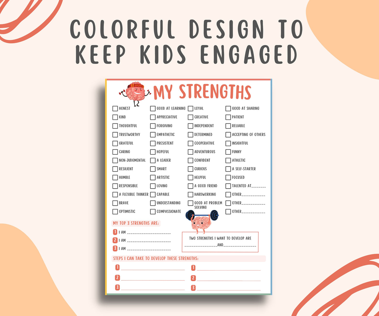 My Strengths Worksheet for Kids & Teens