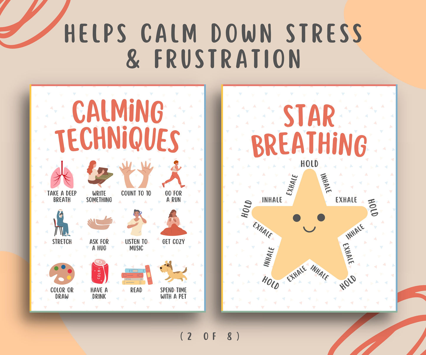 8 Calming Corner Posters for Kids & Teens