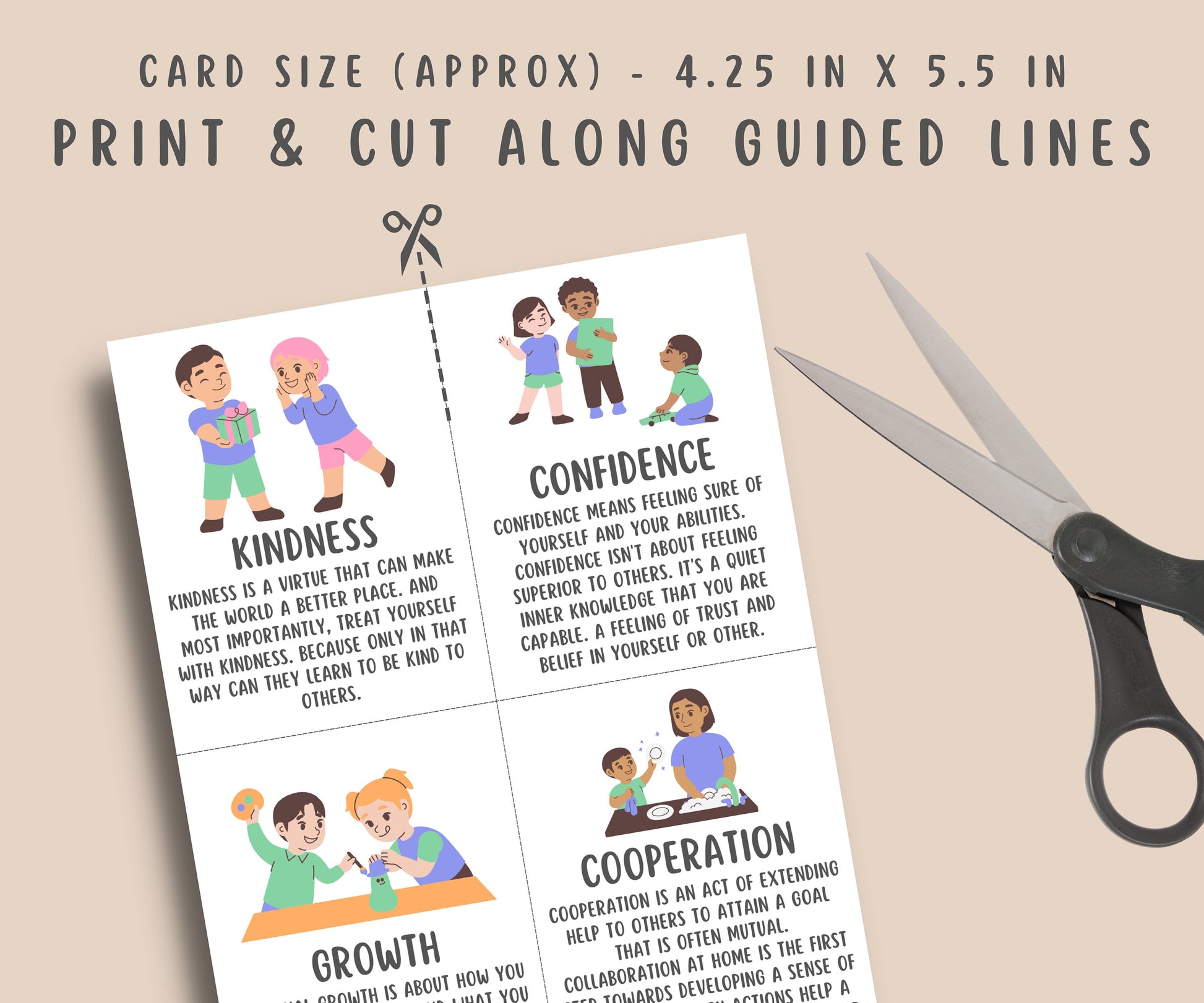 20 Kids Moral Values Flashcards MindSpace