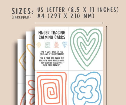 27 Finger Tracing Breathing Cards for Kids & Teens