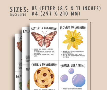 20 Mindful Scripted Breathing Cards for Kids & Teens