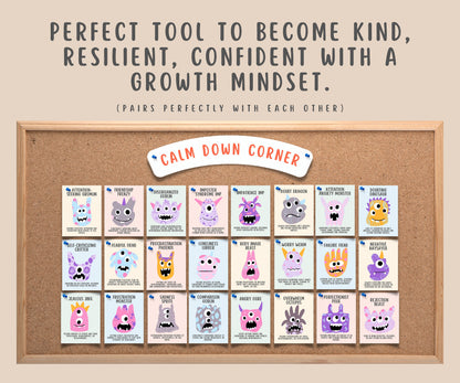 24 Thought Monster Cards for Kids & Teens