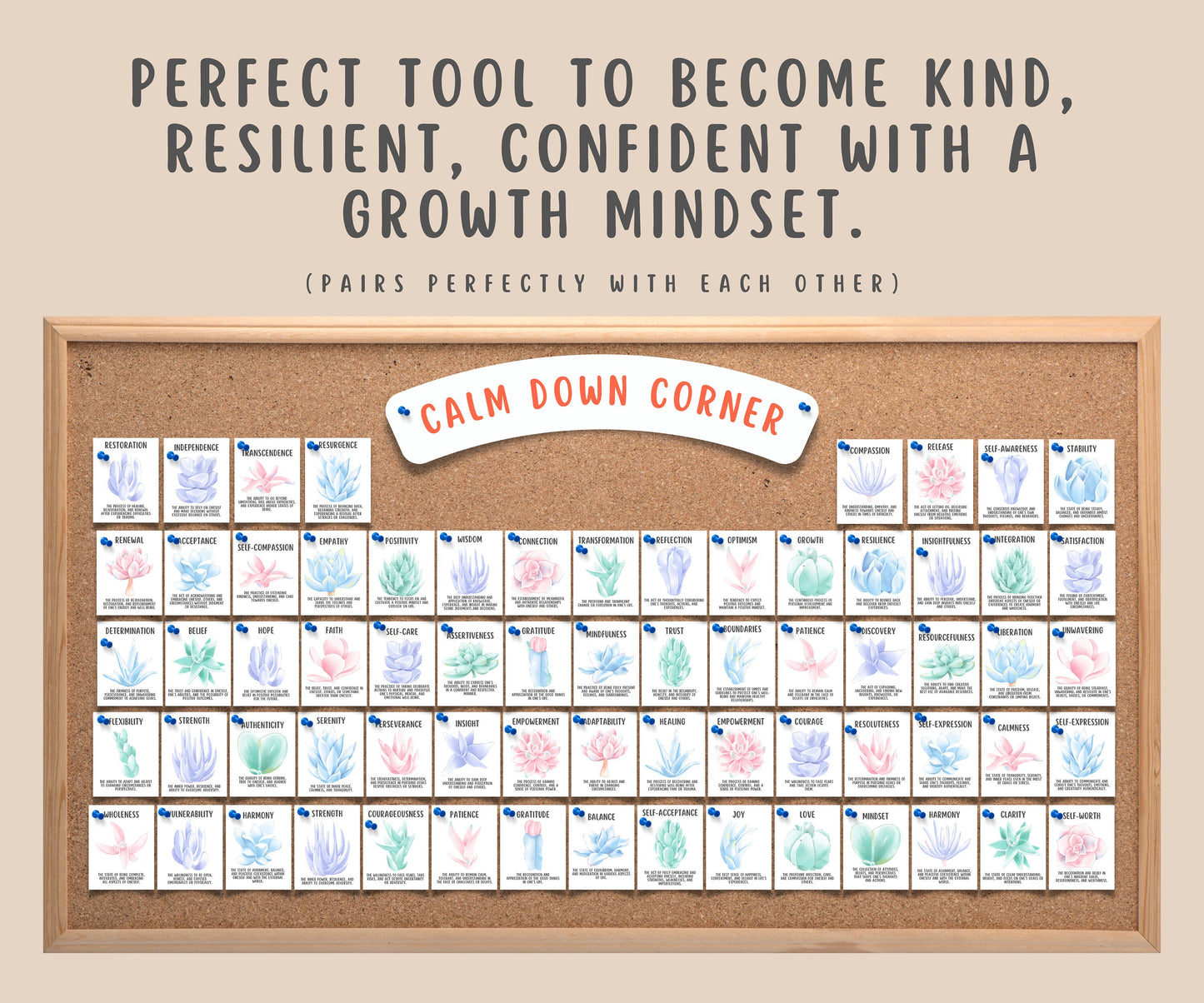 120+ Inner Emotional Strength Cards – MindSpacePrintables