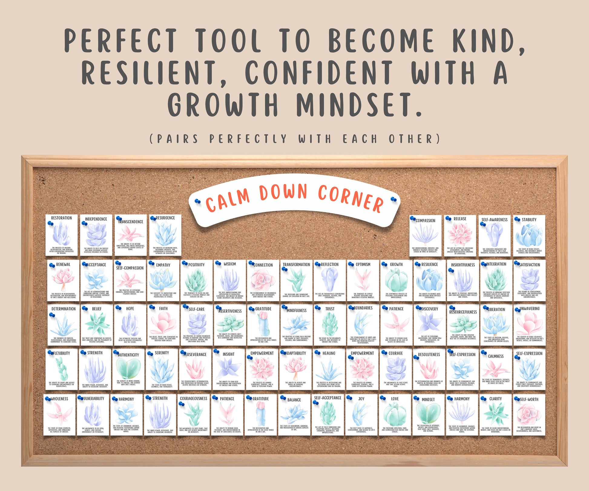 120+ Inner Emotional Strength Cards – MindSpacePrintables