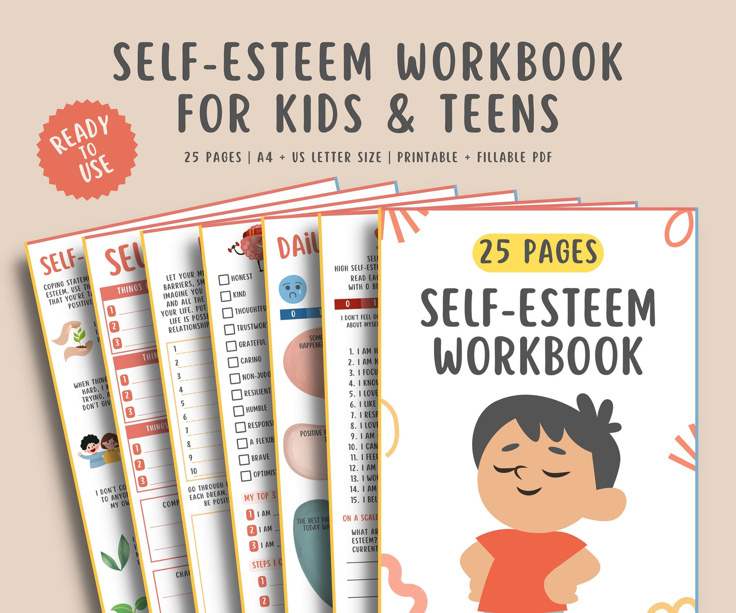 25 Self Esteem Worksheets for Kids & Teens