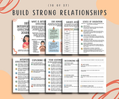 37 DBT Interpersonal Effectiveness Worksheets Journal