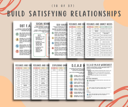 37 DBT Interpersonal Effectiveness Worksheets Journal