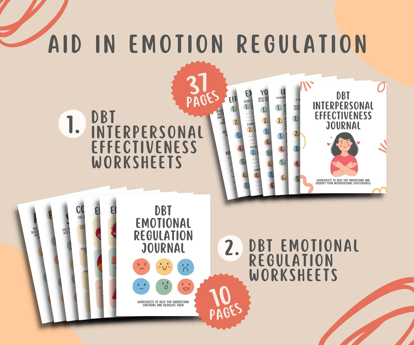 115 DBT Coping Skills Worksheets Bundle