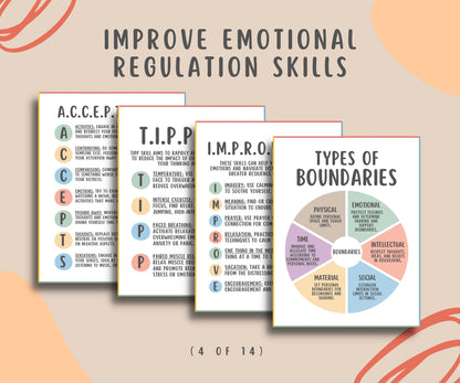DBT Coping Skill Posters Bundle (14 Posters)