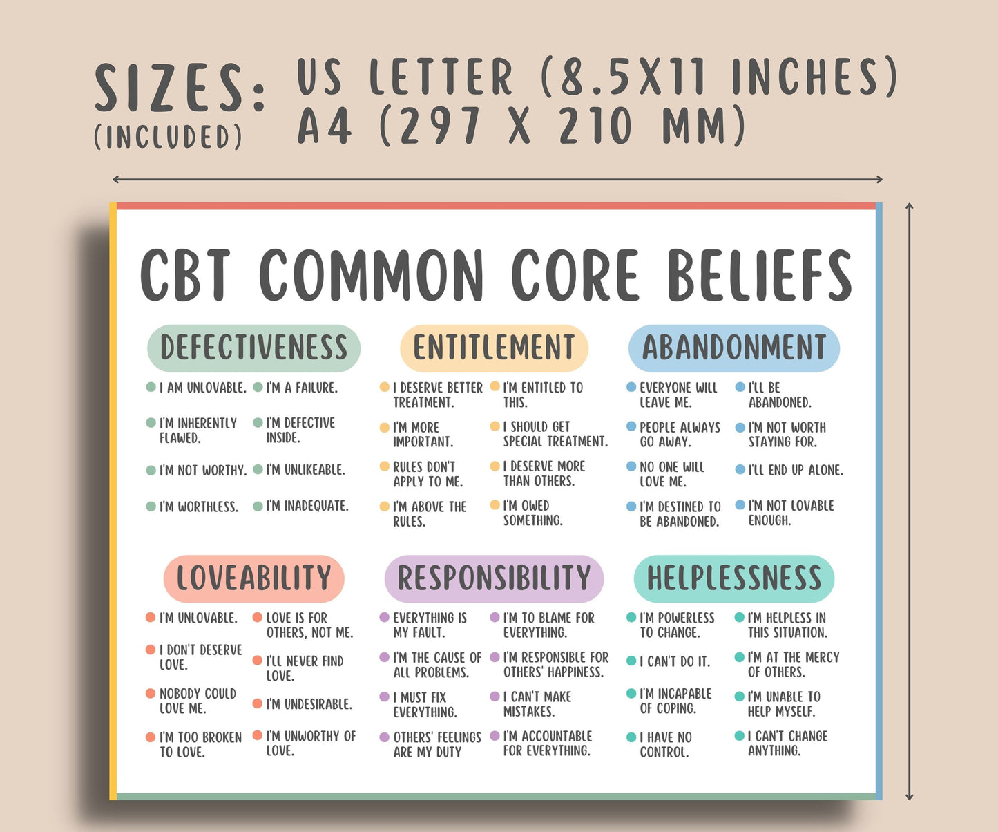 48 CBT Common Core Beliefs Print