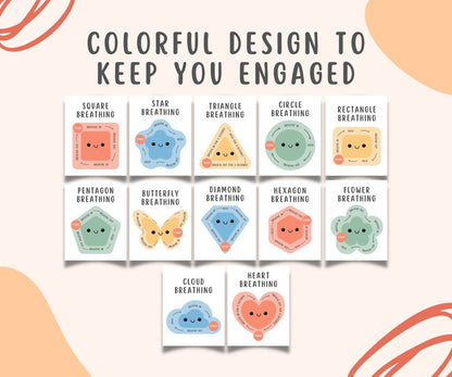 12 Mindful Shape Breathing Cards