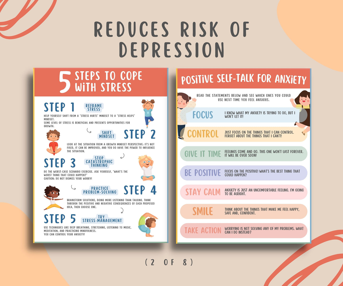 8 Mental Health Coping Skills Posters Bundle