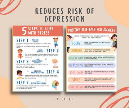 8 Mental Health Coping Skills Posters Bundle