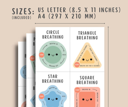 12 Mindful Shape Breathing Cards