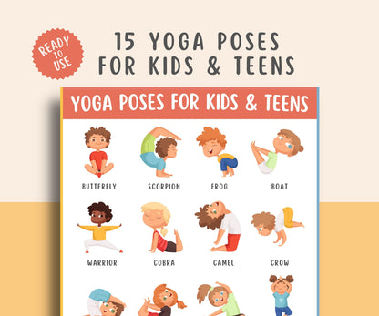15 Yoga Poses Poster