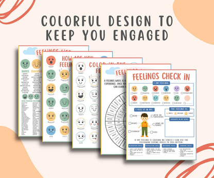 5 Feelings check-in worksheets