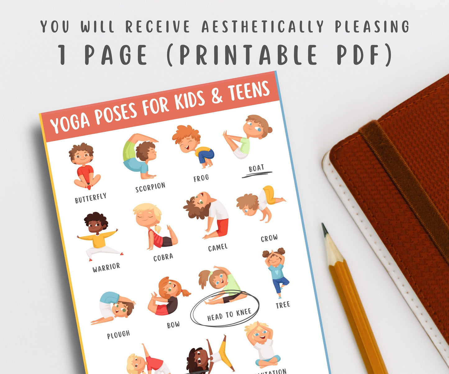 15 Yoga Poses Poster