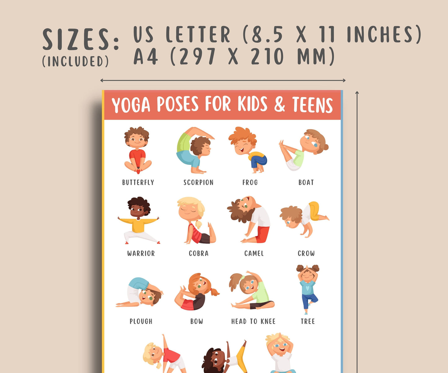 15 Yoga Poses Poster