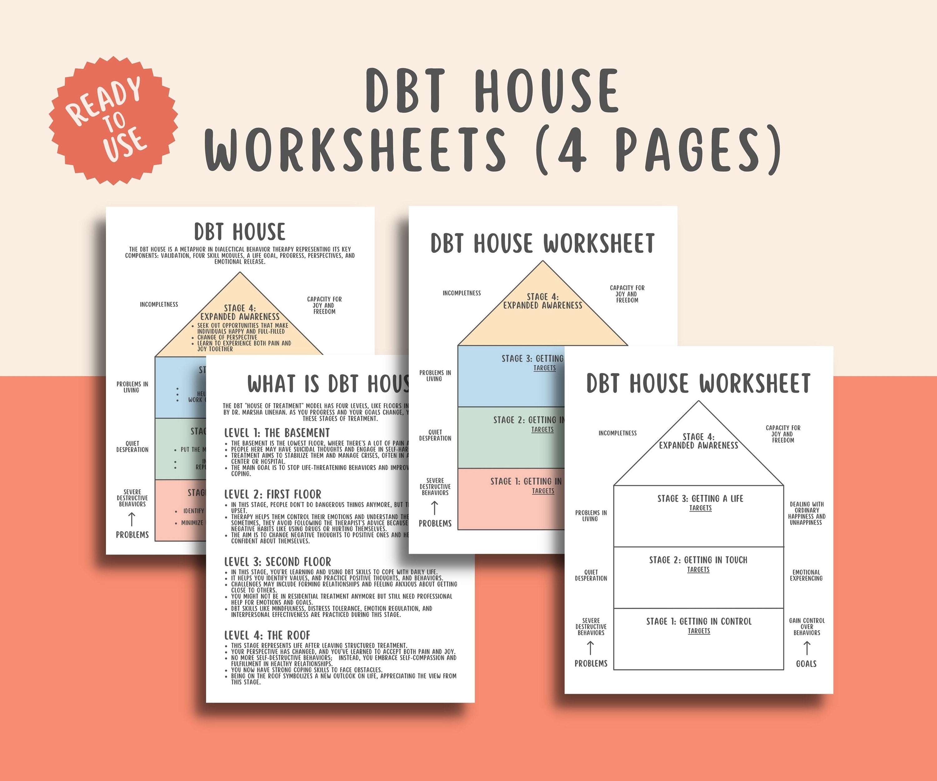 4 DBT House Worksheets – MindSpace