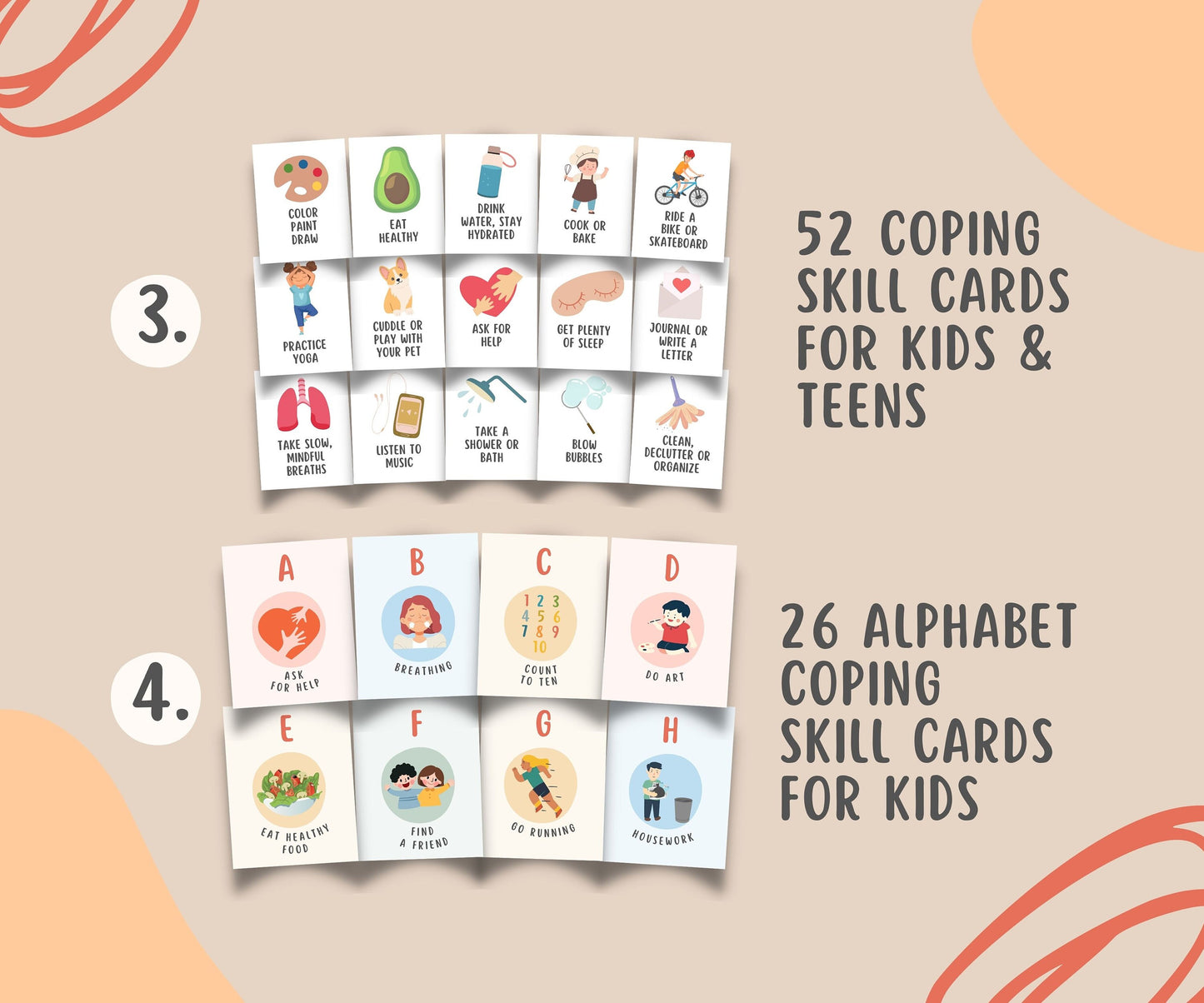 Coping Skills Bundle for kids (238 Items)