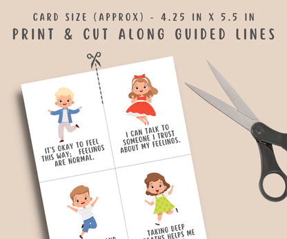 52 Feelings Coping Statement Cards for Kids & Teens