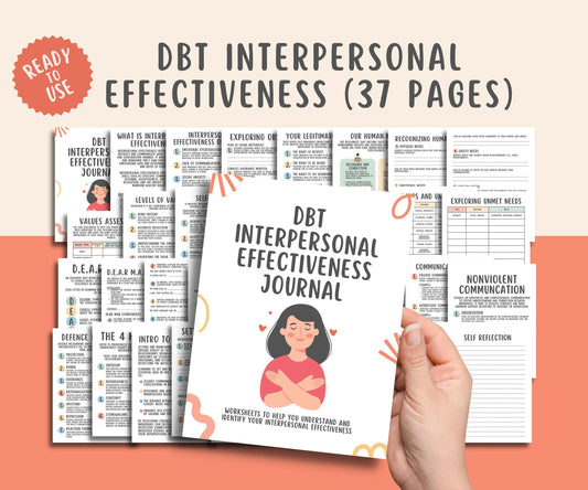 37 DBT Interpersonal Effectiveness Worksheets Journal