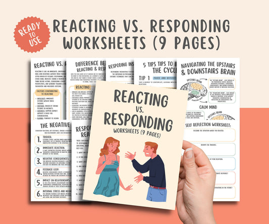 Reacting vs Responding Couples Therapy Worksheets