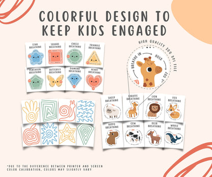 100 Mindful Breathing Flashcards for Kids and Teens