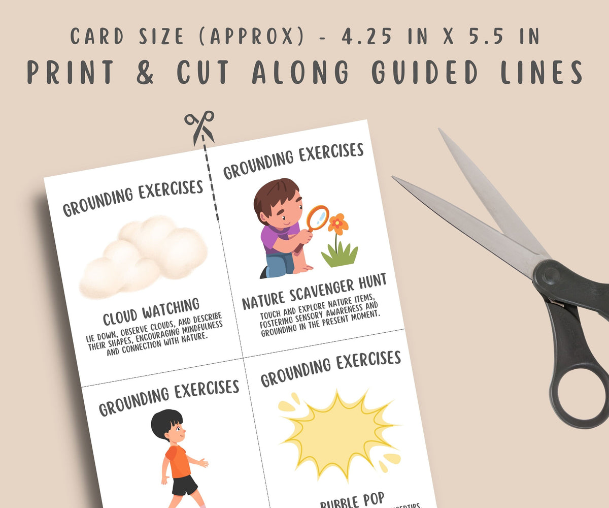 68 Somatic Therapy Coping Skill Cards for Kids – MindSpace
