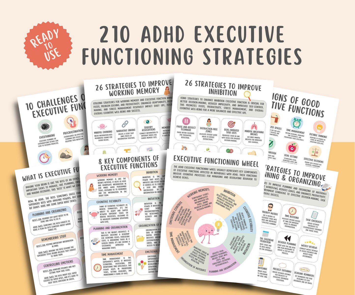 210 ADHD Executive Functioning Skills Strategies – MindSpacePrintables
