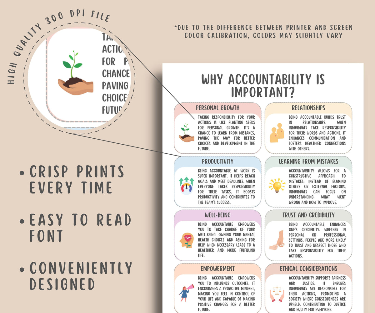 Accountability Lessons Accountability Worksheets – MindSpace