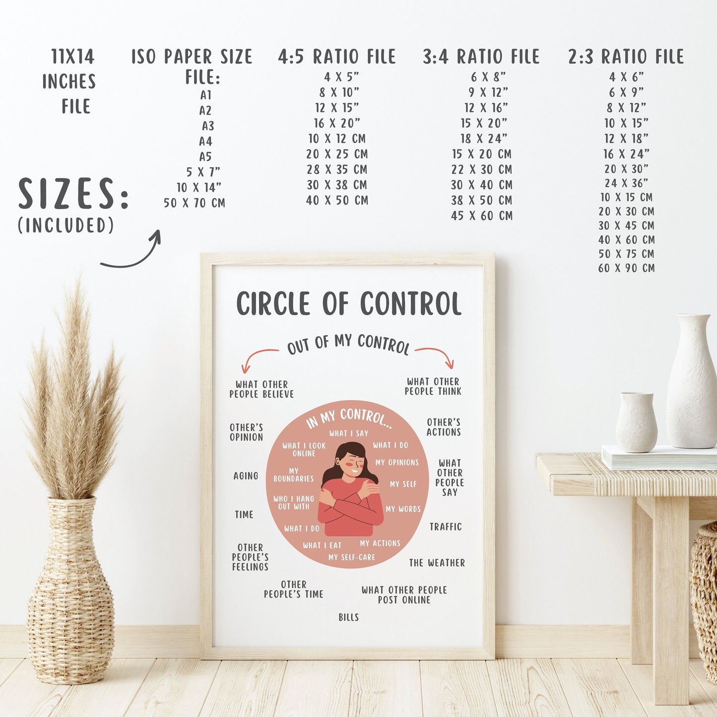 Circle of Control Poster for Teens & Adults