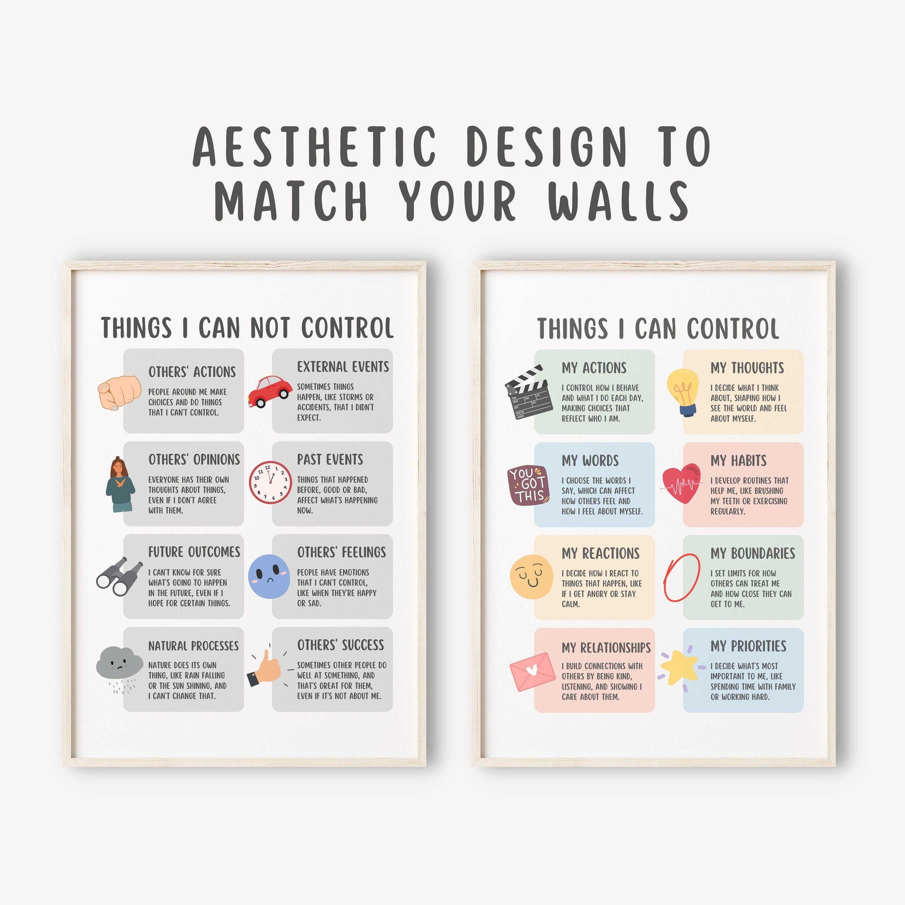 Circle of Control Poster (Set of 2) – MindSpace