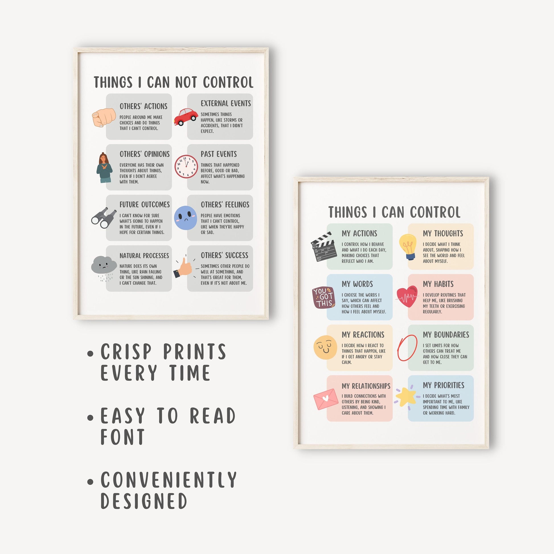 Circle of Control Poster (Set of 2) – MindSpacePrintables