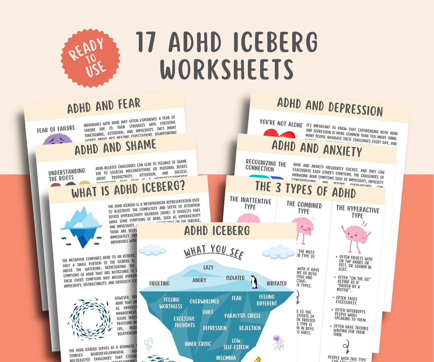 17 ADHD Iceberg Worksheets