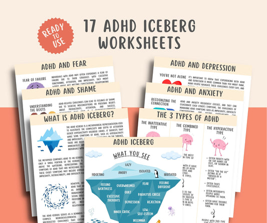 17 ADHD Iceberg Worksheets