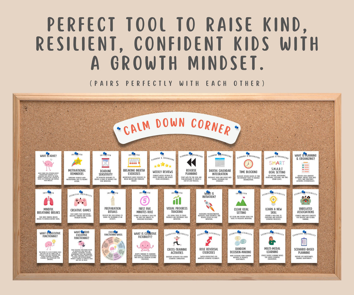 120 ADHD Executive Functioning Strategies Flashcards – MindSpace