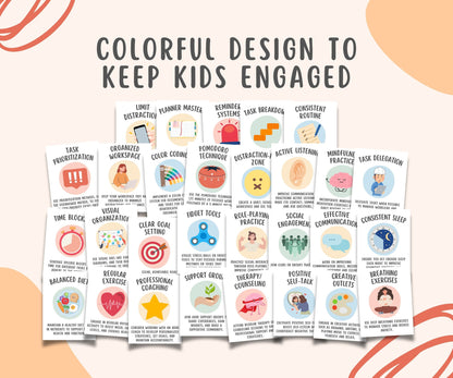 28 ADHD Coping Skills Flashcards for Adults
