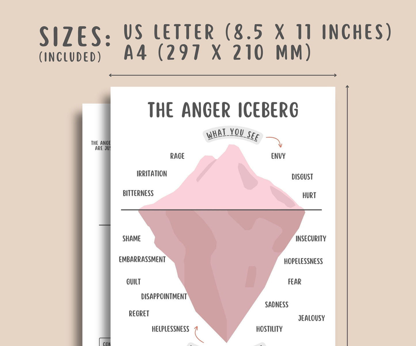 Anger Iceberg Worksheets (set of 2)