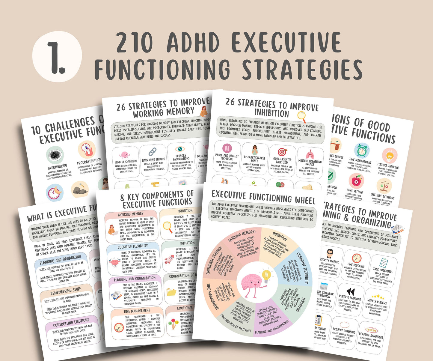 ADHD Executive Functioning Bundle (250+ Items)